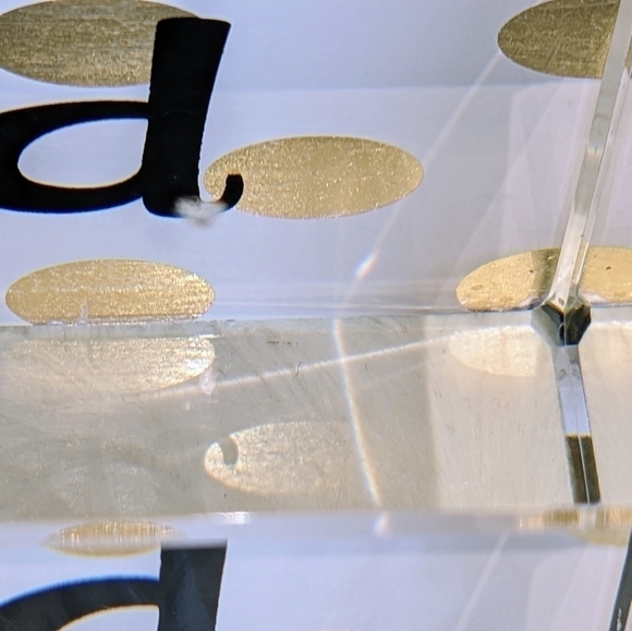 Acrylic #Blessed Gold Polka Dot Inspirational Home Office Decor - Picture 4 of 7